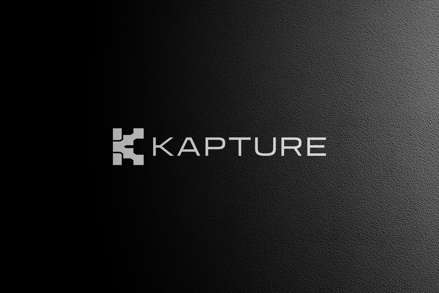 Kapture Horizontal logo over concrete made from its carbon capture process